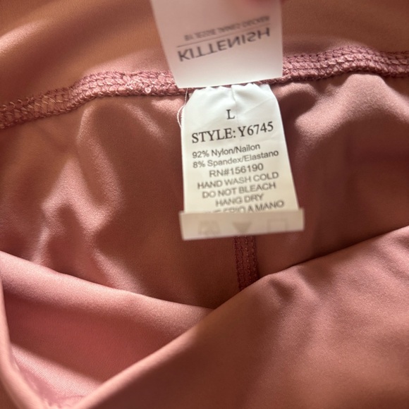 Kittenish Dusty Rose Pink Leggings-Size L - Picture 5 of 8